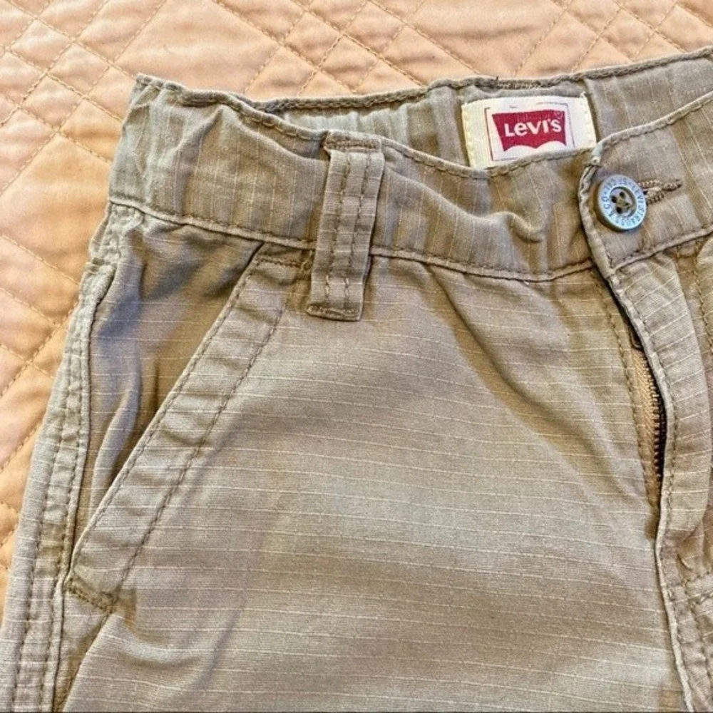 LEVI STRAUSS Beige Khaki Cargo Shorts Tan Boys 6 Regular